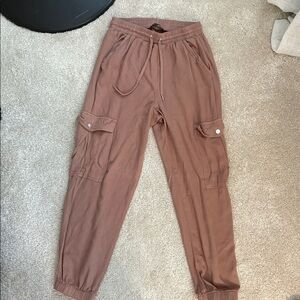 Brown Cargo Jogger Pants